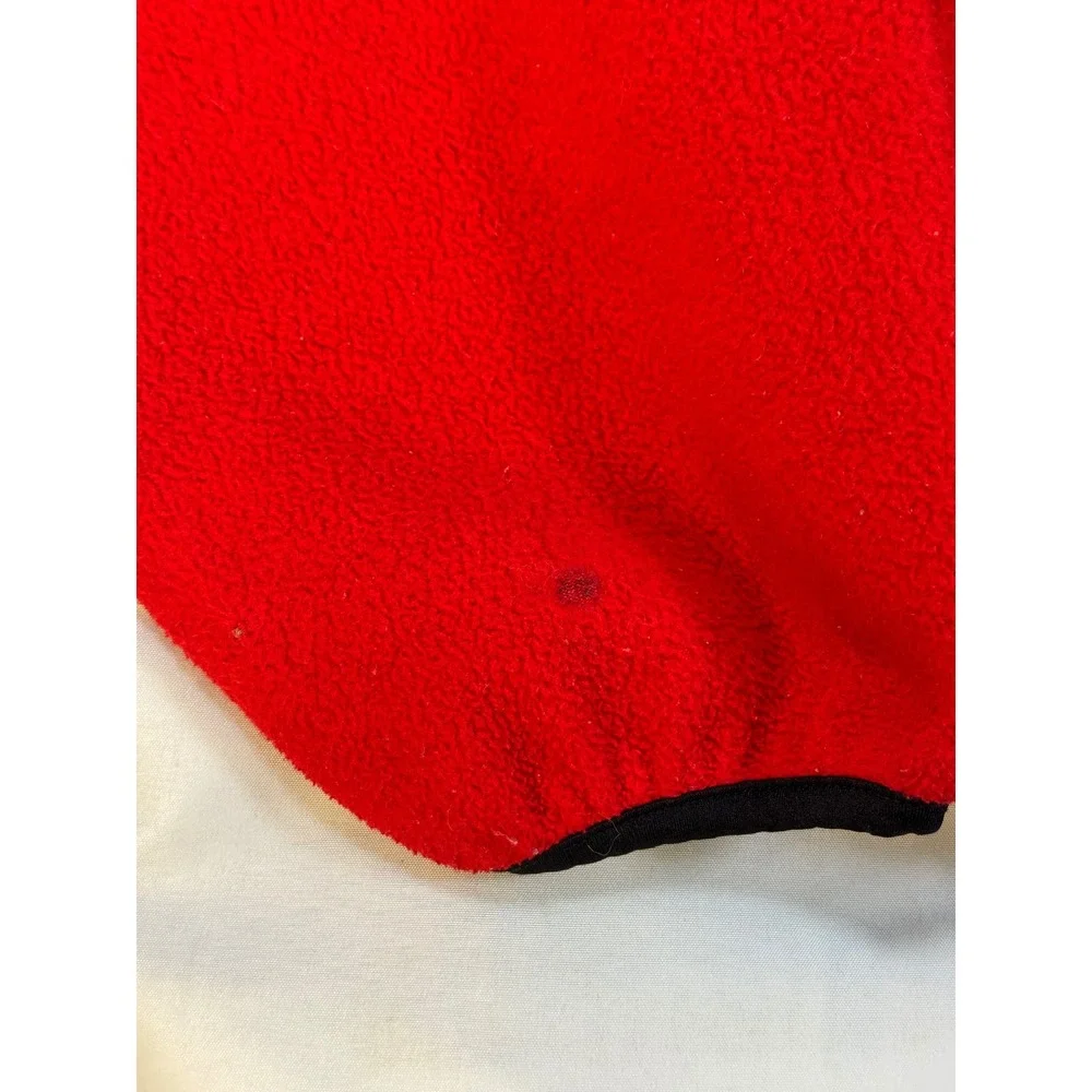 Vintage Marlboro Adventure Team Fleece Pullover Red Black Yellow Snap T 90s L - Picture 5 of 11